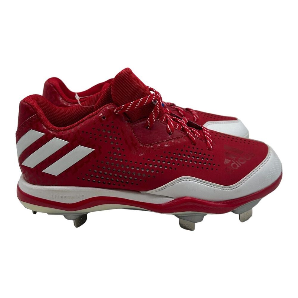 Women's Adidas PowerAlley 4 Softball Cleats Red White Q16595 Size‎ 7
